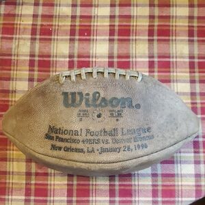 Vintage Wilson Official Super Bowl 24 Football. 1990. 49ers vs. Broncos. NFL.